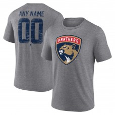 Футболка Florida Panthers Gray Heritage Custom Tri-Blend