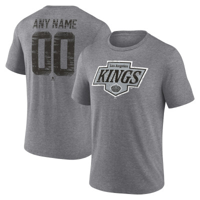 Los Angeles Kings Gray Heritage Custom Tri-Blend T-Shirt