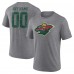 Minnesota Wild Gray Heritage Custom Tri-Blend T-Shirt