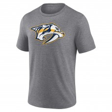 Nashville Predators Gray Heritage Custom Tri-Blend T-Shirt