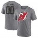 Футболка New Jersey Devils Gray Heritage Custom Name & Number Tri-Blend