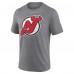 Футболка New Jersey Devils Gray Heritage Custom Name & Number Tri-Blend