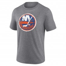 New York Islanders Gray Heritage Custom Tri-Blend T-Shirt New York Islanders Gray Heritage Custom Tri-Blend T-Shirt