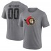 Ottawa Senators Gray Heritage Custom Tri-Blend T-Shirt
