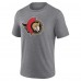 Ottawa Senators Gray Heritage Custom Tri-Blend T-Shirt