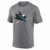 Футболка San Jose Sharks Gray Heritage Custom Tri-Blend