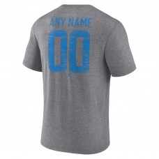 St. Louis Blues Gray Heritage Custom Tri-Blend T-Shirt