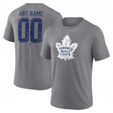 Toronto Maple Leafs Gray Heritage Custom Tri-Blend T-Shirt