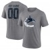 Vancouver Canucks Gray Heritage Custom Tri-Blend T-Shirt