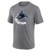 Vancouver Canucks Gray Heritage Custom Tri-Blend T-Shirt