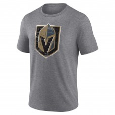 Vegas Golden Knights Gray Heritage Custom Tri-Blend T-Shirt