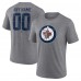 Именная футболка Winnipeg Jets Gray Heritage Tri-Blend Именная футболка Winnipeg Jets Gray Heritage Tri-Blend