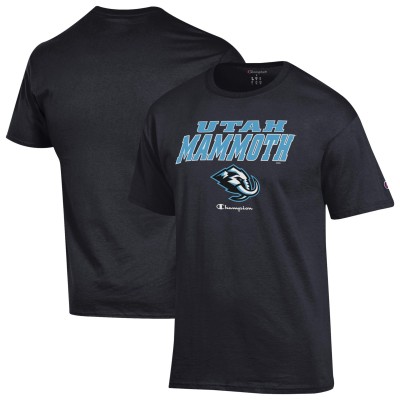 Utah Mammoth Champion Black Jersey T-Shirt