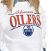 Женская свитшот Edmonton Oilers Starter White Arch Stripe Fleece