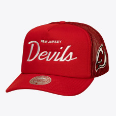 Джерси New Devils Mitchell & Ness Red Head Coach Trucker Adjustable Hat Джерси New Devils Mitchell & Ness Red Head Coach Trucker Adjustable Hat