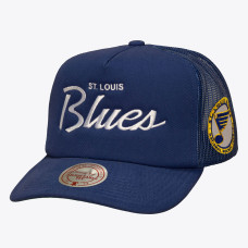 Бейсболка St. Louis Blues Mitchell & Ness Blue Head Coach Trucker Бейсболка St. Louis Blues Mitchell & Ness Blue Head Coach Trucker