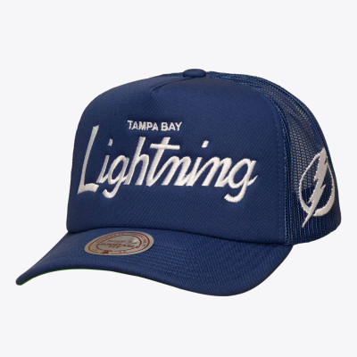 Бейсболка Tampa Bay Lightning Mitchell & Ness Blue Head Coach Trucker