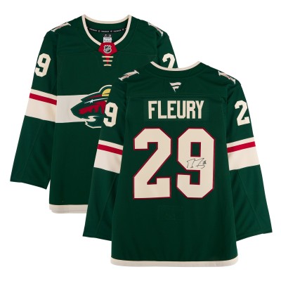 Marc-Andre Fleury Minnesota Wild Autographed Fanatics Authentic Green Fanatics Premium Jersey