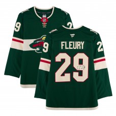 Marc-Andre Fleury Minnesota Wild Autographed Fanatics Authentic Green Fanatics Premium Jersey