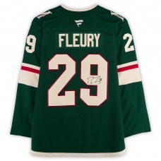 Marc-Andre Fleury Minnesota Wild Autographed Fanatics Authentic Green Fanatics Premium Jersey