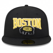Бейсболка Boston Bruins New Era Black 2026 NHL Stadium Series 59FIFTY