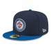 Бейсболка Winnipeg Jets New Era Navy Core Logo Two-Tone 59FIFTY