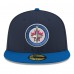 Бейсболка Winnipeg Jets New Era Navy Core Logo Two-Tone 59FIFTY