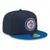 Бейсболка Winnipeg Jets New Era Navy Core Logo Two-Tone 59FIFTY