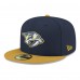 Бейсболка Nashville Predators New Era Navy Core Logo Two-Tone 59FIFTY