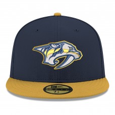 Бейсболка Nashville Predators New Era Navy Core Logo Two-Tone 59FIFTY