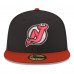 Бейсболка New Jersey Devils New Era Black Core Logo Two-Tone 59FIFTY