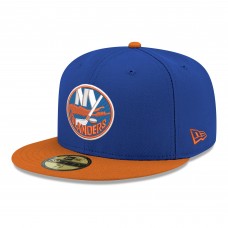 Бейсболка New York Islanders New Era Blue Core Logo Two-Tone 59FIFTY