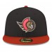 Бейсболка Ottawa Senators New Era Black Core Logo Two-Tone 59FIFTY