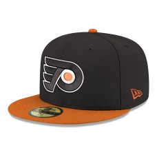 Бейсболка Philadelphia Flyers New Era Black Core Logo Two-Tone 59FIFTY