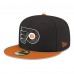 Бейсболка Philadelphia Flyers New Era Black Core Logo Two-Tone 59FIFTY