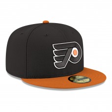Бейсболка Philadelphia Flyers New Era Black Core Logo Two-Tone 59FIFTY