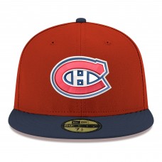 Бейсболка Montreal Canadiens New Era Red Core Logo Two-Tone 59FIFTY