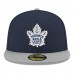 Бейсболка Toronto Maple Leafs New Era Navy Core Logo Two-Tone 59FIFTY