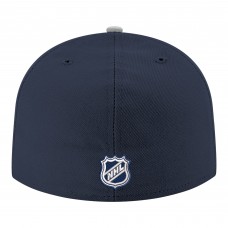 Бейсболка Toronto Maple Leafs New Era Navy Core Logo Two-Tone 59FIFTY