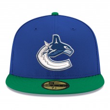 Бейсболка Vancouver Canucks New Era Blue Core Logo Two-Tone 59FIFTY