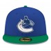Бейсболка Vancouver Canucks New Era Blue Core Logo Two-Tone 59FIFTY