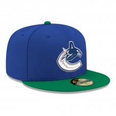 Бейсболка Vancouver Canucks New Era Blue Core Logo Two-Tone 59FIFTY
