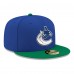 Бейсболка Vancouver Canucks New Era Blue Core Logo Two-Tone 59FIFTY