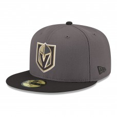 Бейсболка Vegas Golden Knights New Era Gray Core Logo Two-Tone 59FIFTY