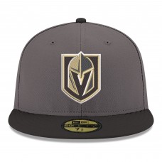 Бейсболка Vegas Golden Knights New Era Gray Core Logo Two-Tone 59FIFTY