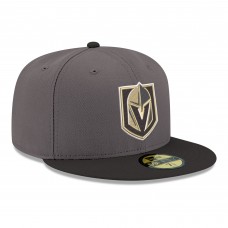 Бейсболка Vegas Golden Knights New Era Gray Core Logo Two-Tone 59FIFTY