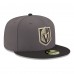 Бейсболка Vegas Golden Knights New Era Gray Core Logo Two-Tone 59FIFTY