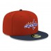 Бейсболка Washington Capitals New Era Red Core Logo Two-Tone 59FIFTY