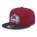 Бейсболка Colorado Avalanche New Era Burgundy Core Logo Two-Tone 59FIFTY