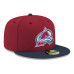 Бейсболка Colorado Avalanche New Era Burgundy Core Logo Two-Tone 59FIFTY
